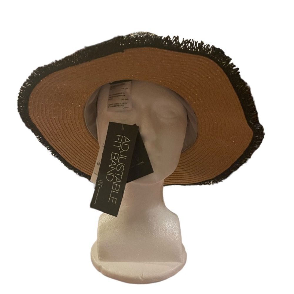 NWT INC International Concepts sun hat black white tan. One size